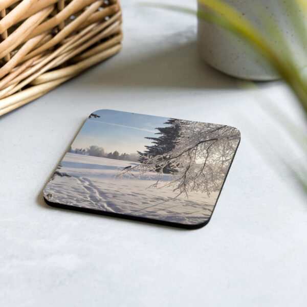 Frosty Cork-back coaster