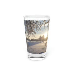 Snowy Pint Glass, 16oz