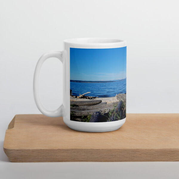 Beach Bikin White Glossy Mug - Image 4