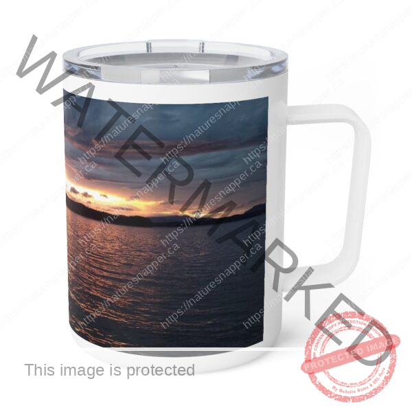 Stormy Sundown - Insulated Coffee Mug, 10oz - Image 5