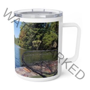 Trout Fishin Insulated Coffee Mug, 10oz