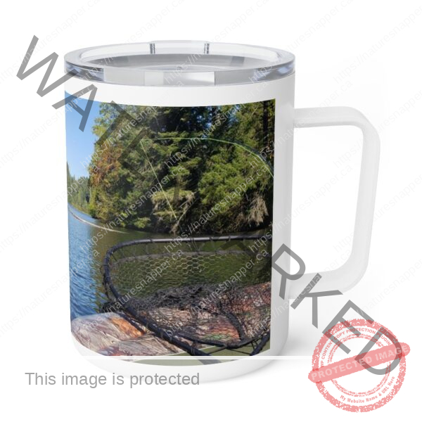 Trout Fishin Insulated Coffee Mug, 10oz