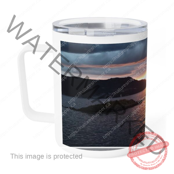 Stormy Sundown - Insulated Coffee Mug, 10oz - Image 4