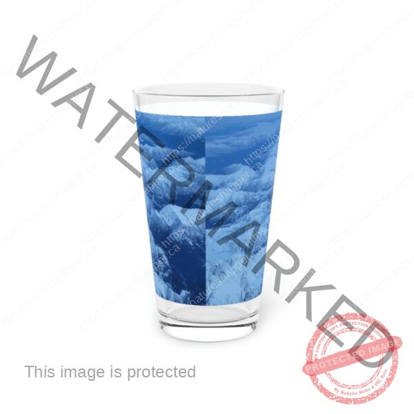 Frosty Mountain Pint Glass, 16oz - Image 5