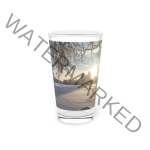 Snowy Pint Glass, 16oz