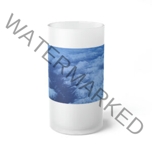 Frosted Mountain Glass Beer Mug
