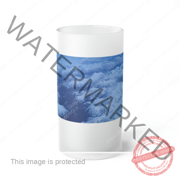Frosted Mountain Glass Beer Mug - Image 2