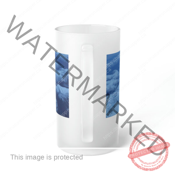 Frosted Mountain Glass Beer Mug - Image 3