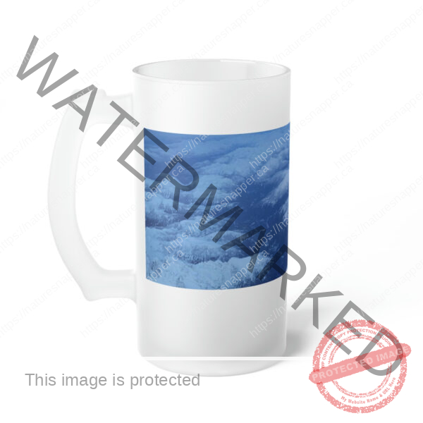 Frosted Mountain Glass Beer Mug - Image 4