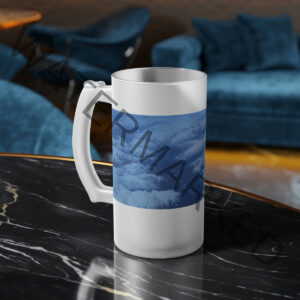 Frosted Mountain Glass Beer Mug