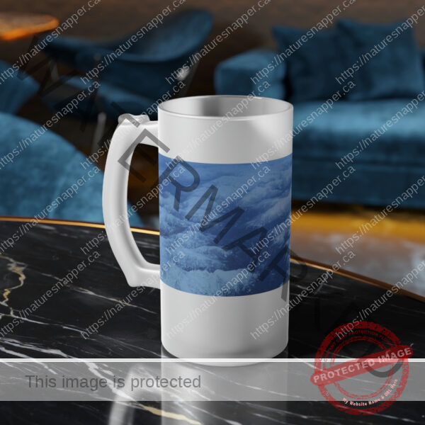Frosted Mountain Glass Beer Mug